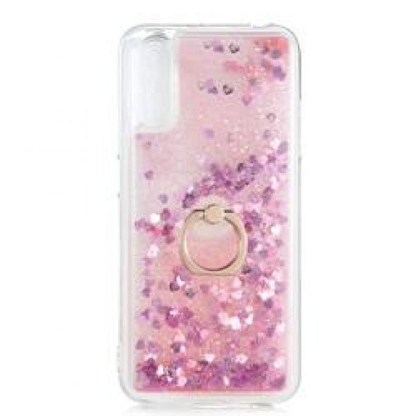 Samsung Galaxy A70 Kılıf Sulu Simli Akışkan Silikon - Resim 5