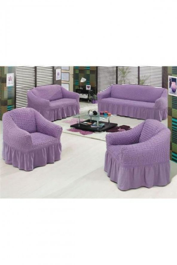 Bürümcük Maxi Koltuk Örtüsü Takımı 3+3+1+1 ürün görseli