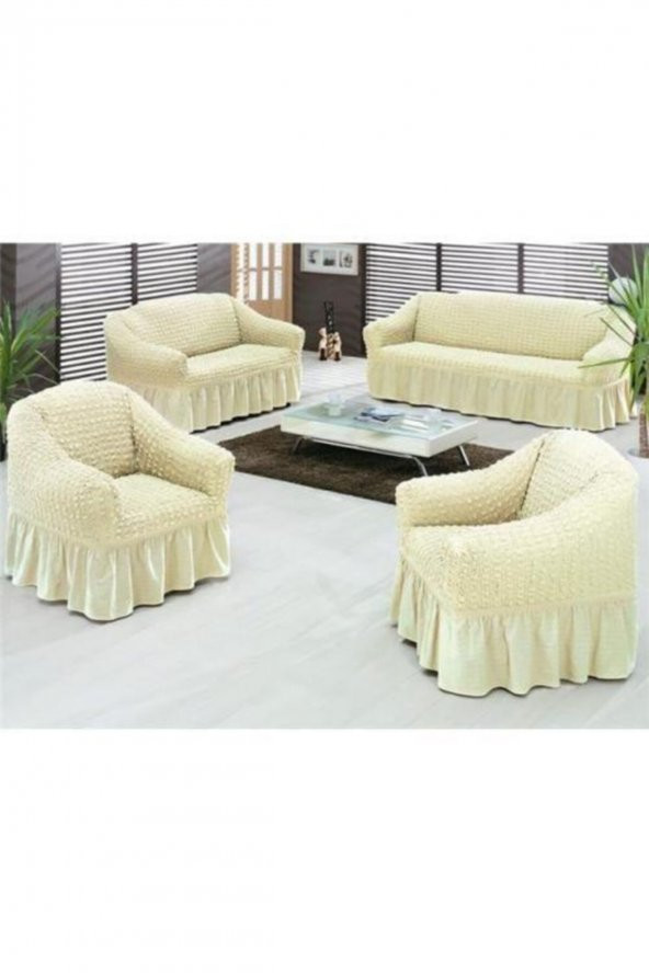 Bürümcük Maxi Koltuk Örtüsü Takımı 3+3+1+1 ürün görseli