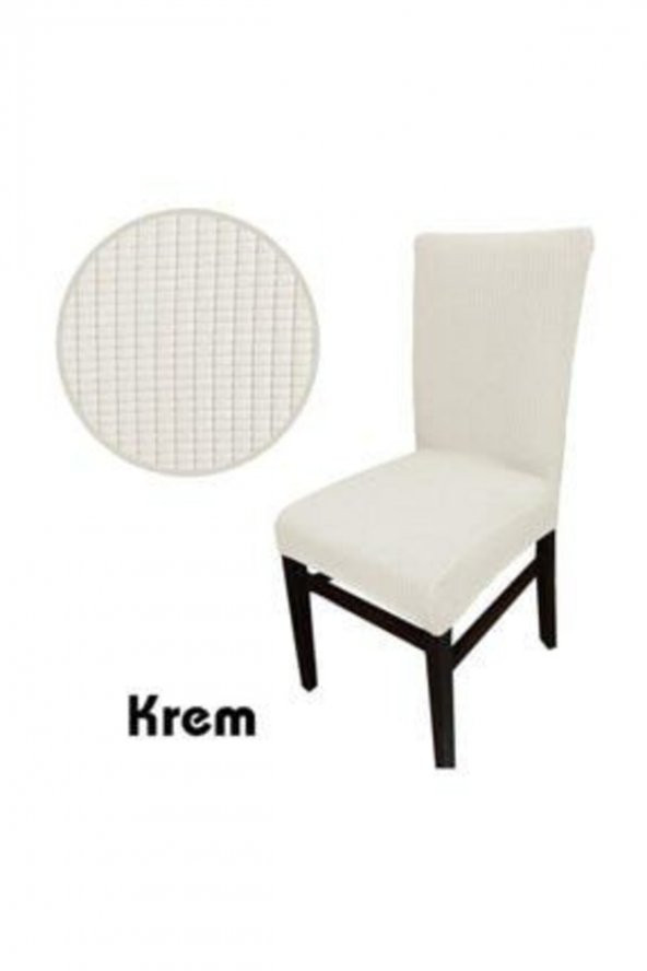 Bambu Sandalye Örtüsü 4 Adet Krem ürün görseli