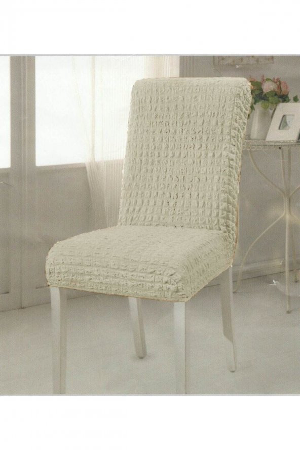 Bürümcük Sandalye Kılıfı 6lı Krem