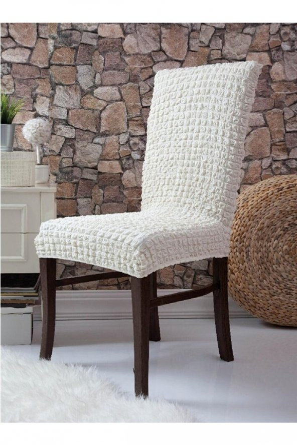 Bürümcük Kar Beyaz Bürümcük 6 lı Sandalye Örtüsü ürün görseli