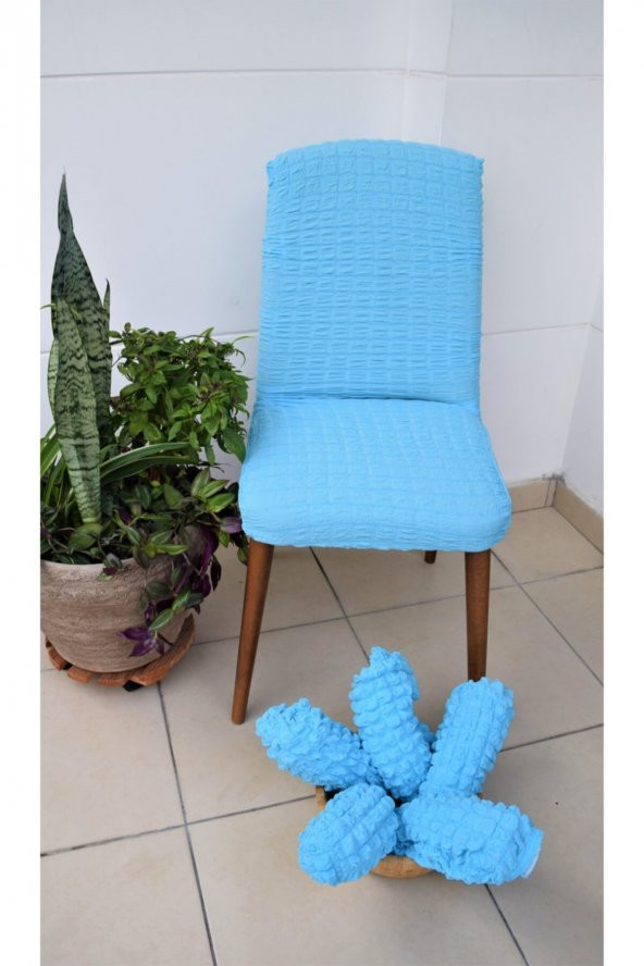 Eteksiz Bürümcük Sandalye Kılıfı,6lı Set