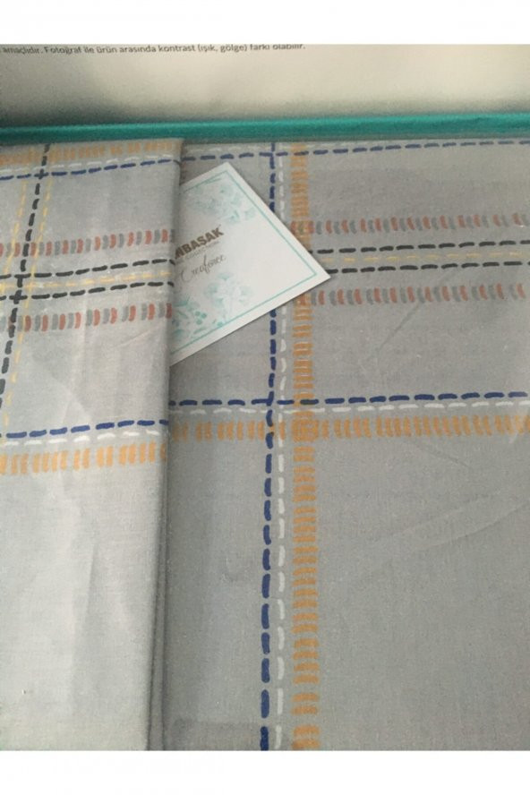 King Check Gri Çift Kişilik Nevresim Takımı