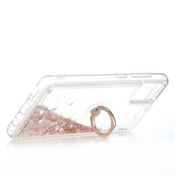 Samsung Galaxy A51 Kılıf Sulu Simli Akışkan Silikon - Resim 2