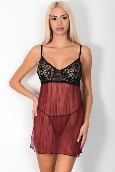 Phevos Dantel Detaylı 2'li Gecelik Takımı-19502 - Resim 9