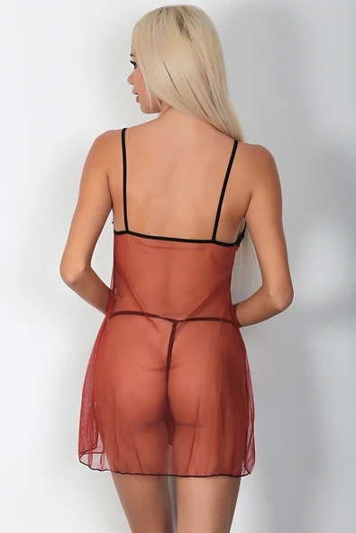 Phevos  Dantel Detaylı 2'Li Gecelik Takım-19503 - Resim 12