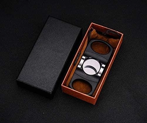 Valkyrie Honest Classic Kılıflı Kutulu Çift Bıçaklı Çelik Puro Makası Çelik Puro Kesici Siyah - 7