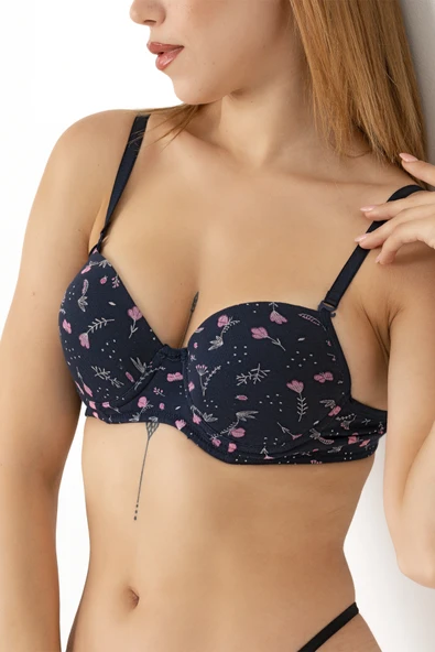 DoReMi Desenli Push Up Sütyen - Resim 10