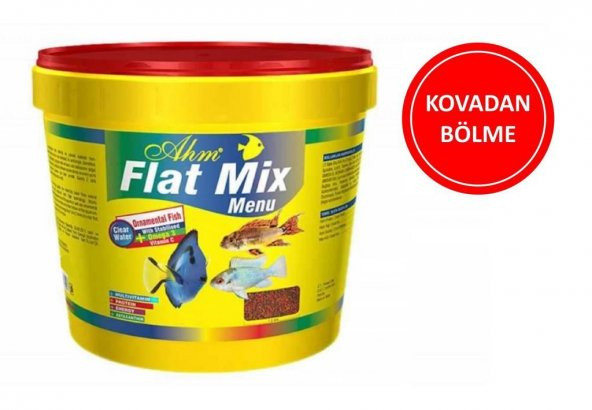 Ahm Flat Mix Menu Ufak Taneli Granül Balık Yemi (KOVADAN BÖLME) 50 Gr
