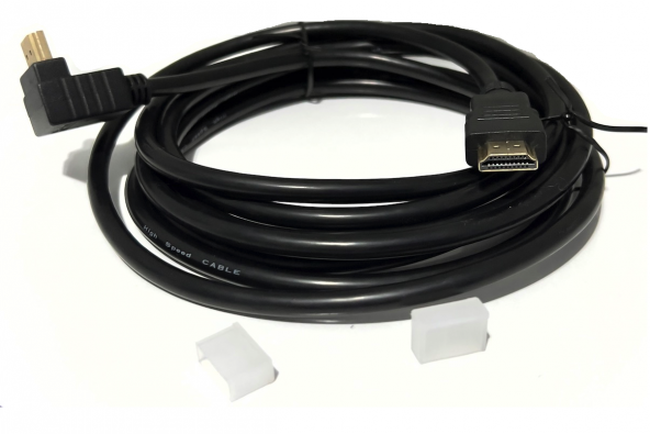 aogo Hdmi Kablo 90 Derece 5 Metre HDMI L Kablo HDMI Erkek - Erkek Aşağı Açılı Kablo 5M - 2
