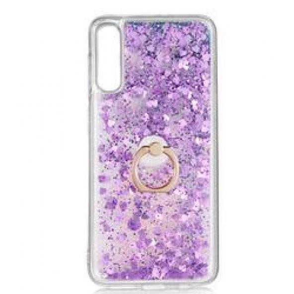 Samsung Galaxy A50 Kılıf Sulu Simli Akışkan Silikon - 5