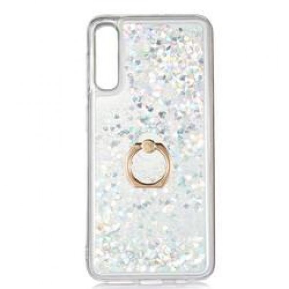 Samsung Galaxy A50 Kılıf Sulu Simli Akışkan Silikon - 6