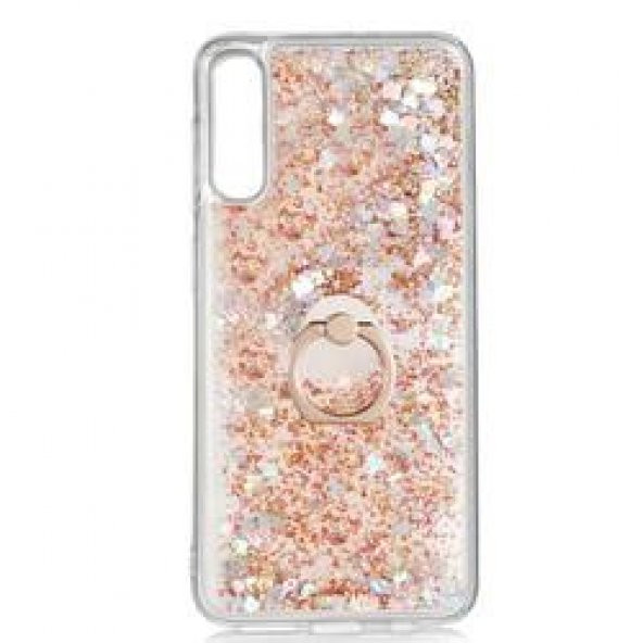 Samsung Galaxy A50 Kılıf Sulu Simli Akışkan Silikon