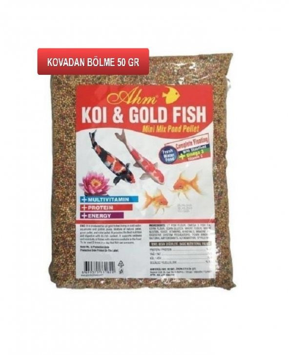 Ahm Koi Goldfish Pellet Balık Yemi (KOVADAN BÖLME) 50 Gr - 2