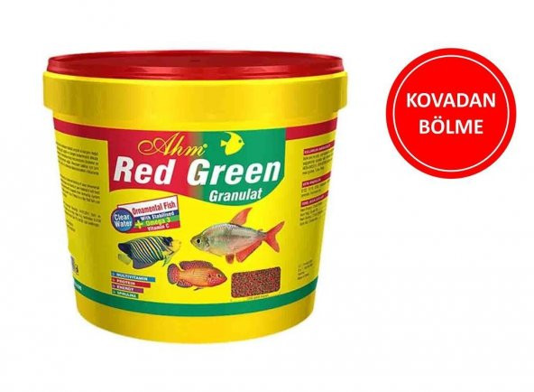 Ahm Red Green Granulat Balık Yemi (KOVADAN BÖLME) 50 Gr