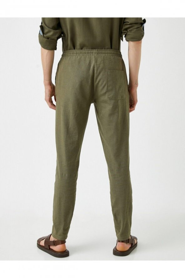 Tapered Fit Gabardin Pantolon - 4