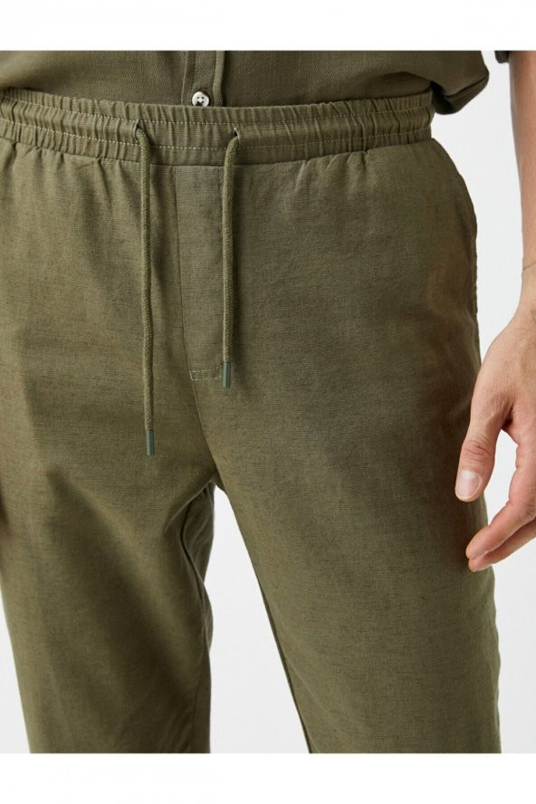 Tapered Fit Gabardin Pantolon - 5