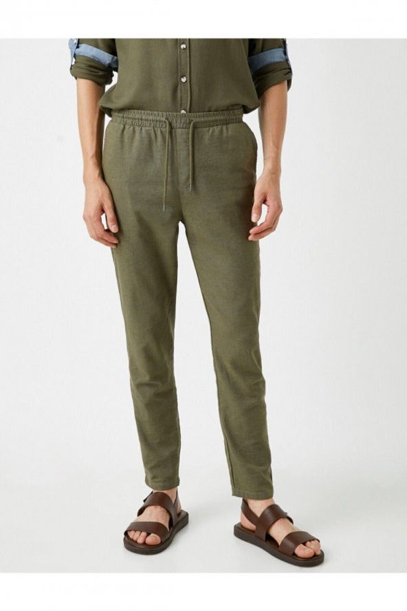 Tapered Fit Gabardin Pantolon - 3