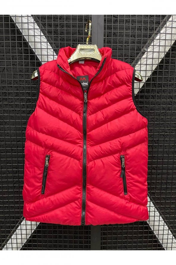 MODAY VİP MODEL HAKİ SPOR DOLUM ŞİŞME YELEK V DİKİŞ FERMUARLI - 5