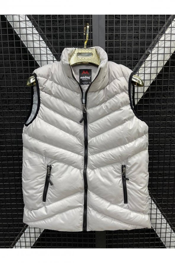 MODAY VİP MODEL HAKİ SPOR DOLUM ŞİŞME YELEK V DİKİŞ FERMUARLI - 6