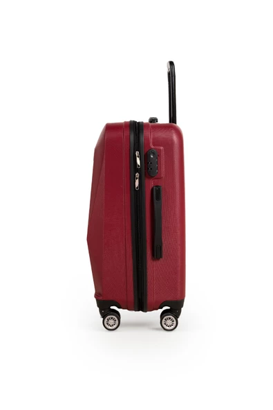Polo&Sky Elmas Model Vişne Renk Orta Boy Valiz Bavul - 2