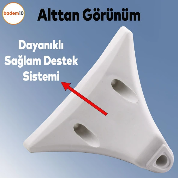 Yonca Lüks Mobilya Kanepe Sehpa Tv Ünitesi Koltuk Ayağı 10 Cm Beyaz Baza Ayakları - 3