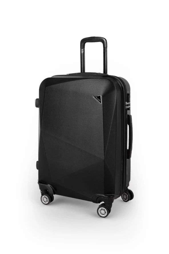 Polo&Sky Elmas Model Siyah Renk Orta Boy Valiz Bavul
