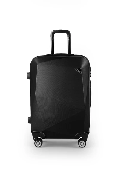 Polo&Sky Elmas Model Siyah Renk Orta Boy Valiz Bavul - 2