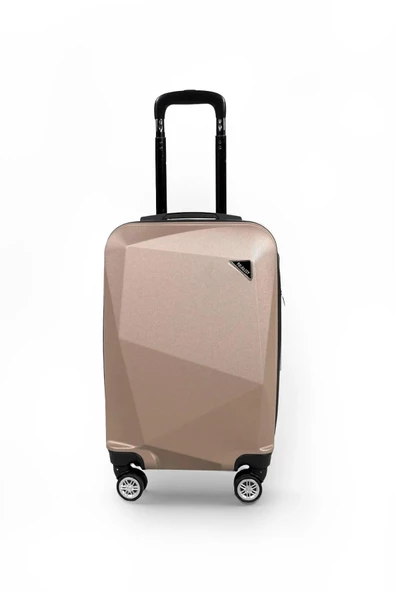 Polo&Sky Elmas Model Gold Renk Kabin Boy Valiz Bavul - 3