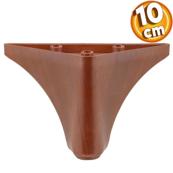 Yonca Lüks Mobilya Kanepe Sehpa Tv Ünitesi Koltuk Ayağı 10 Cm Kahverengi Ahşap Desenli Baza Ayakları