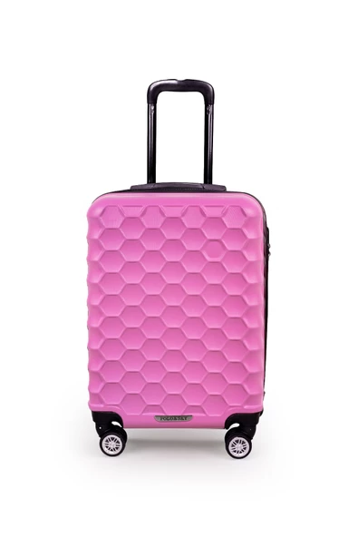 Polo&Sky Petek Model Pembe Renk Kabin Boy Valiz Bavul - 2