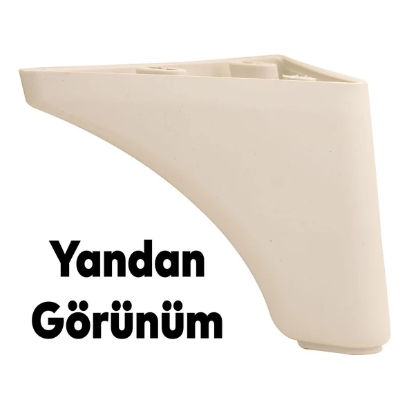 Yonca Mobilya Kanepe Sehpa Tv Ünitesi Koltuk Ayağı 10 Cm Krem Baza Ayakları - Resim 6