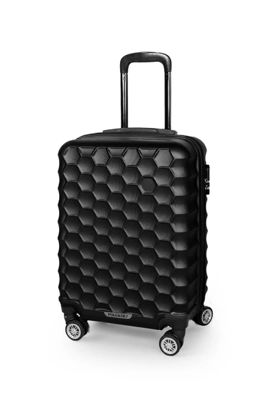 Polo&Sky Petek Model Siyah Renk Kabin Boy Valiz Bavul