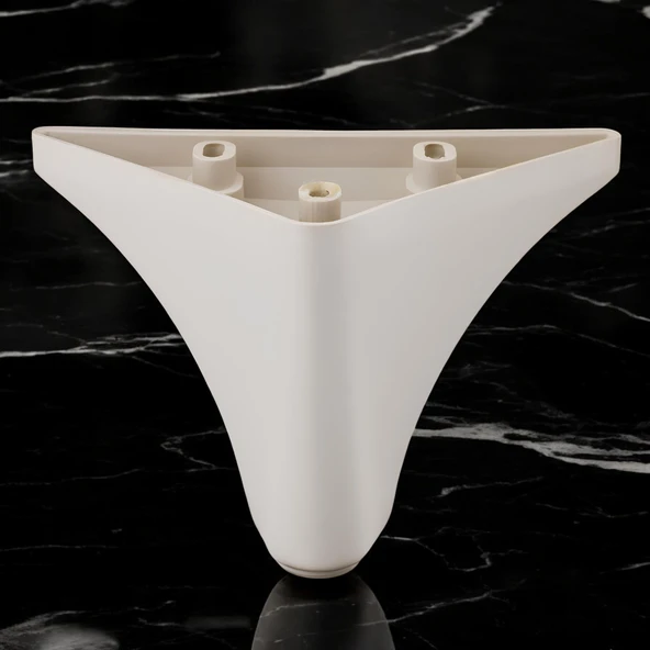 Yonca Mobilya Kanepe Sehpa Tv Ünitesi Koltuk Ayağı 10 Cm Krem Baza Ayakları - Resim 2