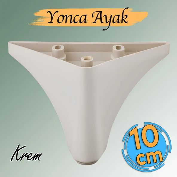 Yonca Mobilya Kanepe Sehpa Tv Ünitesi Koltuk Ayağı 10 Cm Krem Baza Ayakları