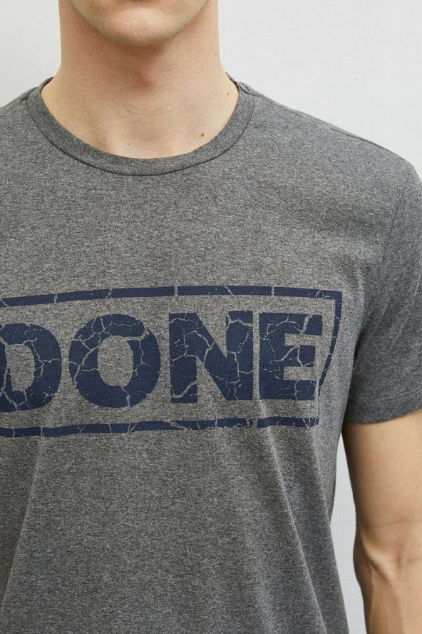 Erkek T-Shirt Kısa Kollu Bisiklet Yaka Pamuklu - Resim 9