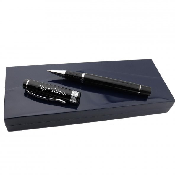 İsme Kişiye Özel Desenli Kapaklı Premium Metal Roller İmza Kalemi