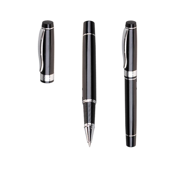 İsme Kişiye Özel Desenli Kapaklı Premium Metal Roller İmza Kalemi - 3