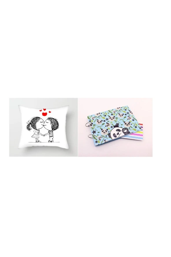 Sevgiliye Aşk Dolu Aşıklar Özel Tasarım Yastık Ve Panda Tasarımlı Kendin Yap Klaket Fotoğraf Albümü