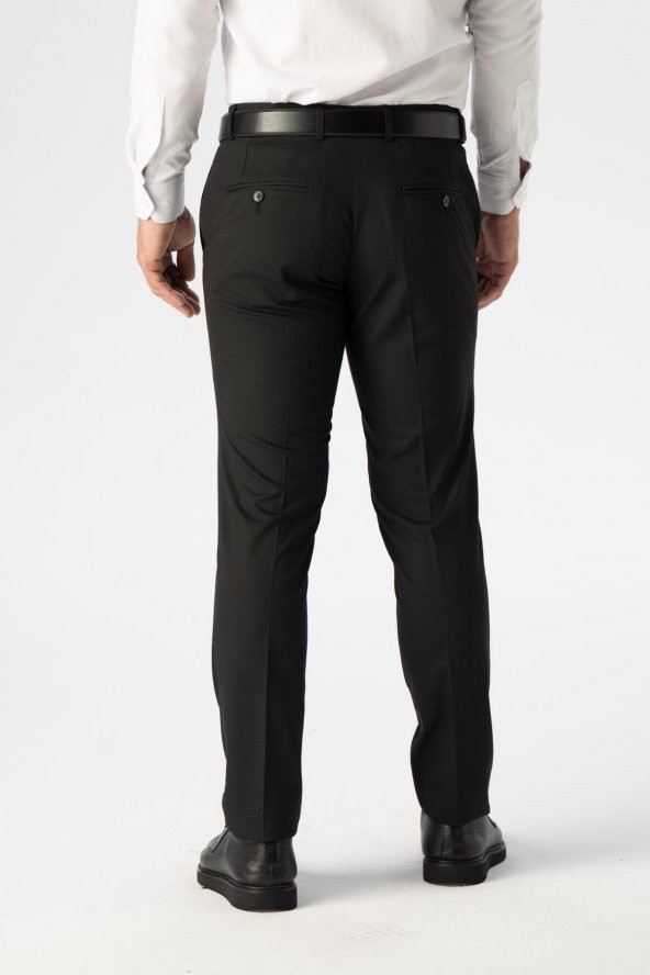 Slim Kalıp Armürlü Pantolon - 5