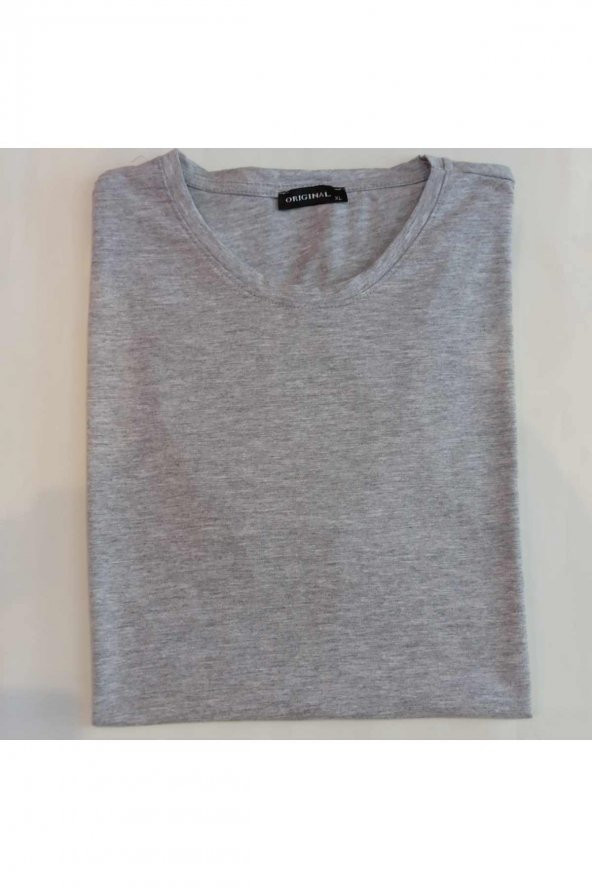 BLUES MODA Unisex Bisiklet Yaka Kısa Kollu Basic Pamuklu T-Shirt - Resim 5