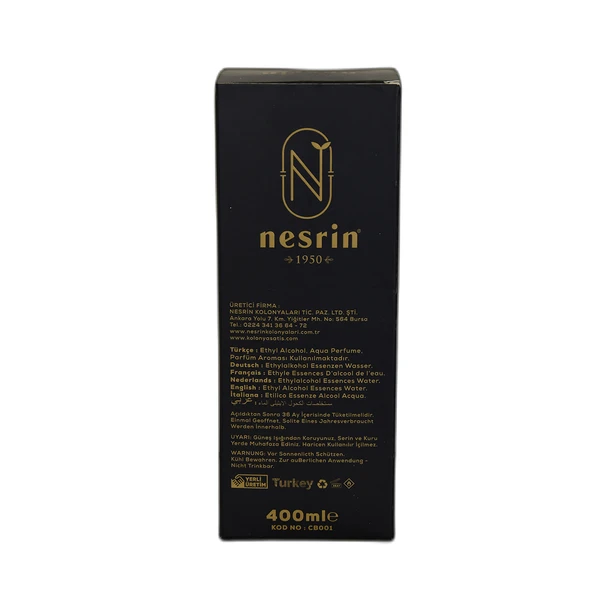 Nesrin Cennet Bahçesi Kolonyası 80 Derece Özel Seri Kutulu Pet Şişe 400 ML - Eau De Cologne - Resim 2
