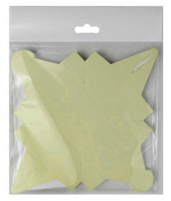 LOKUMLUK KARTON KUTU MAKARON VANİLYA SARI 25 ADET - 2