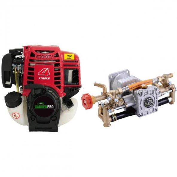 GardenPro 4 Zamanlı Benzinli Pülverizatör Motoru + Pompa 1.6 Hp - 2