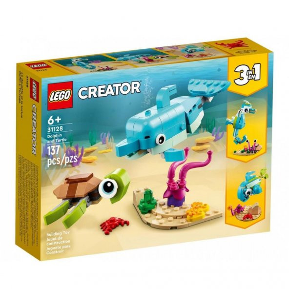 31128 Lego Creator Yunus ve Kaplumbağa 3ü1 arada,137 parça +6 yaş