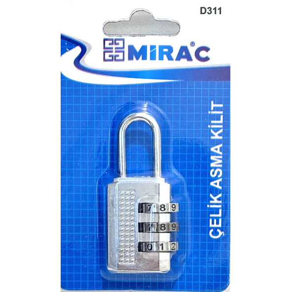 Asma Kilit Mini Şifreli Çanta Kilidi Kapı Çelik 35 MM