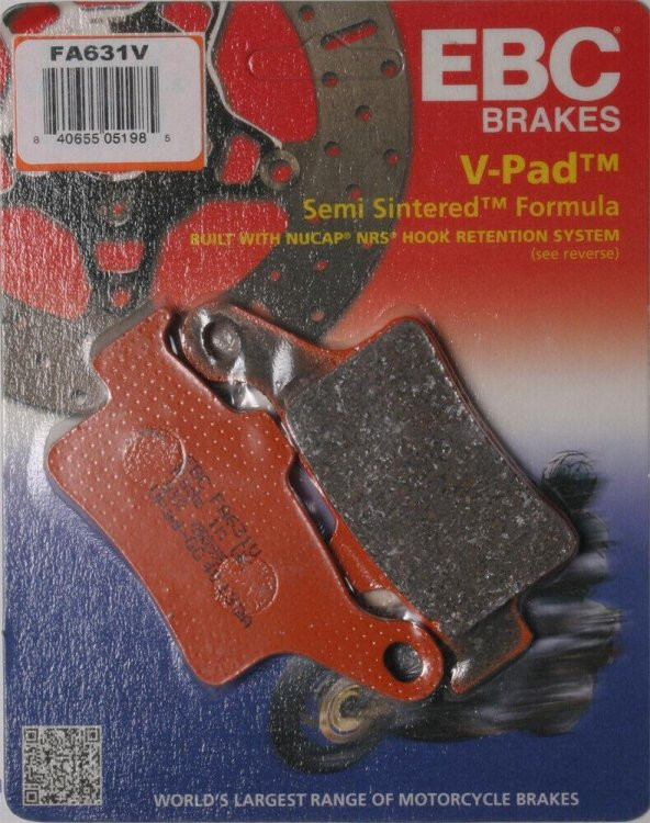 Ebc Fa631V 2013-2016 Can-am Spyder RS-S Uyumlu Arka Fren Balatası Yarı Sinterli Balata