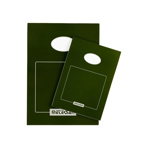 Meteksan A5 Karton Kapaklı Klasik Bloknot 50 Yaprak Çizgisiz Yeşil - 4