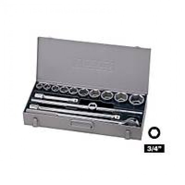 İzeltaş 3/4 Altı Köşe Lokma Anahtar Takım (14 Par)- 1119006114 - 2